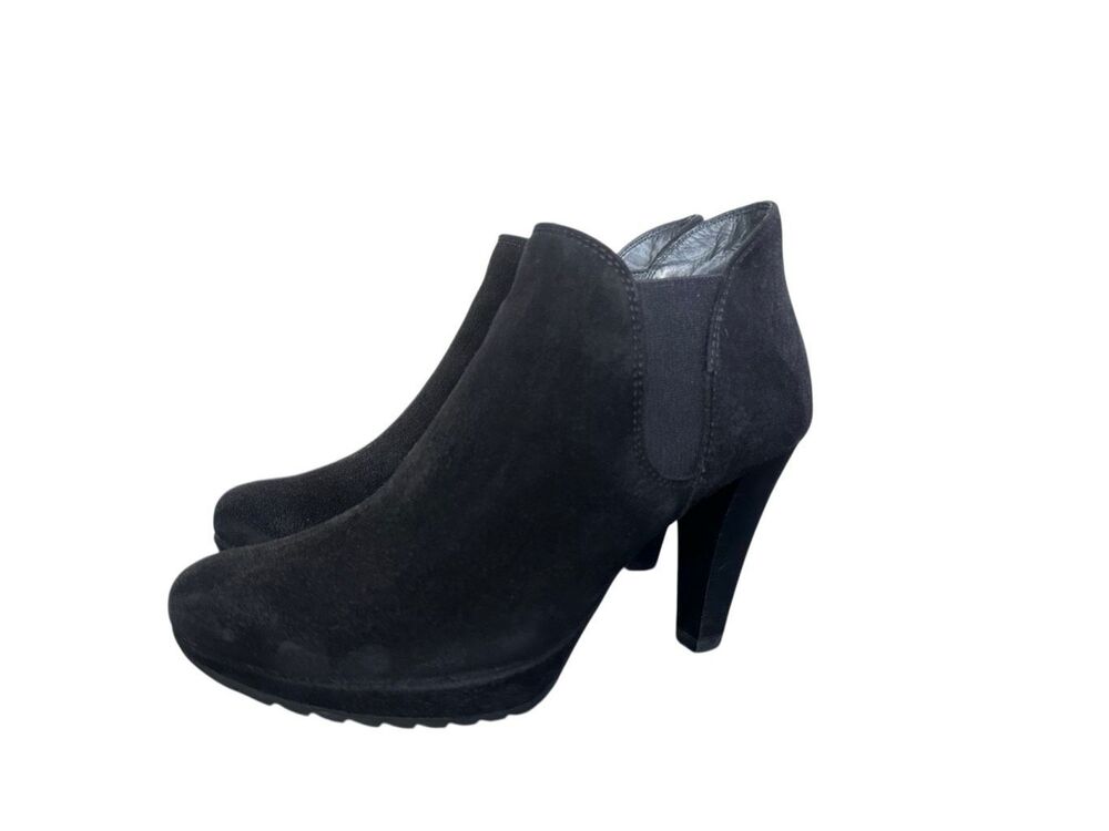 Paul Green Black Suede Ankle Booties Wonen’s Size UK 3.5 US Size 6